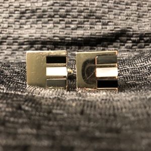 Silver Tone and Mother of Pearl Cufflinks